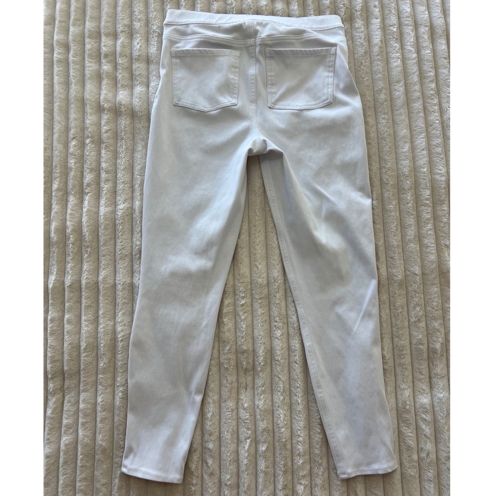 Spanx Perfect‎ Cropped Leggings White EUC Size LARGE - Picture 2 of 7